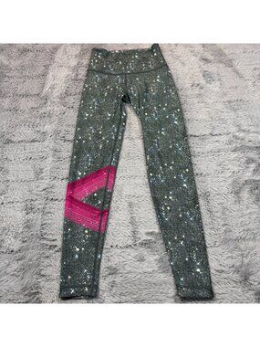 Peloton x With Girls Night Out Legging Women's Silver Sparkle Reversible Workout